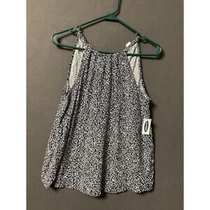 Old Navy Women's Blue Floral Sleeveless Blouse Small Rayon Tank Top Summer NWT